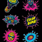 Holi Splash - Sticker Sheet v4